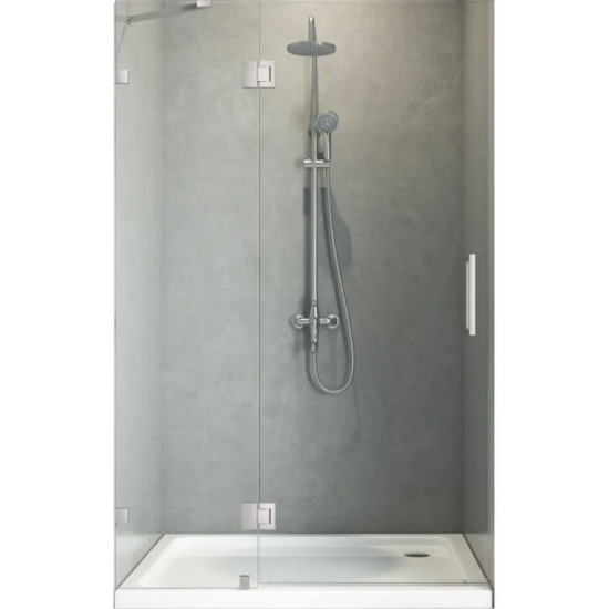 Душевая дверь Koer SR SD04-100x200-TR-01 прозрачное стекло Easy Clean 10мм, хром (KR5386)