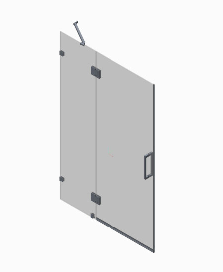 Душевая дверь Koer SR SD04-100x200-TR-01 прозрачное стекло Easy Clean 10мм, хром (KR5386)