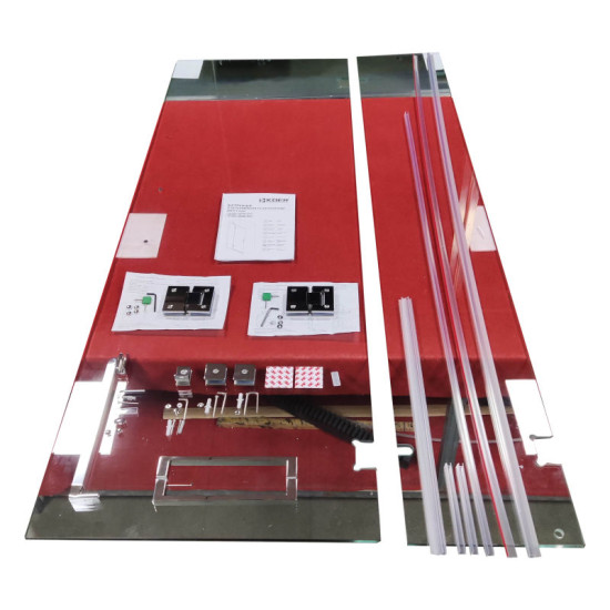 Душевая дверь Koer SR SD04-100x200-TR-01 прозрачное стекло Easy Clean 10мм, хром (KR5386)