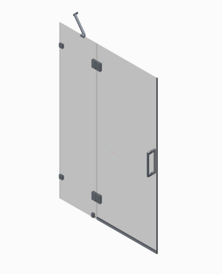 Душові двері Koer SR SD04-120x200-TR-01 прозоре скло Easy Clean 10мм, хром (KR5387)