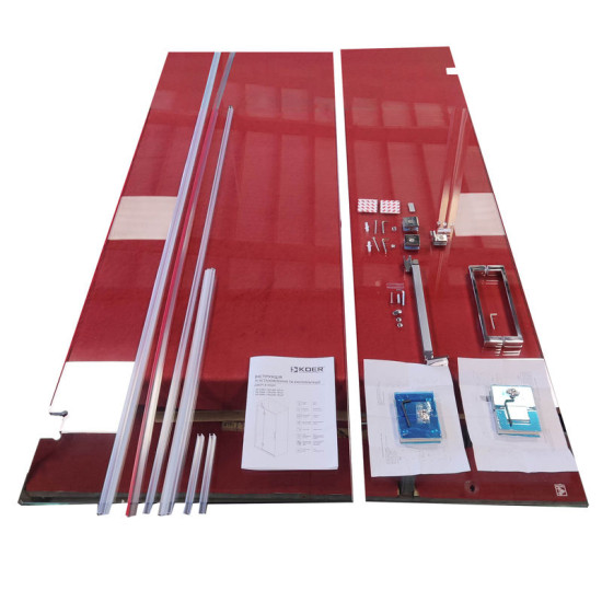 Душові двері Koer SR SD04-120x200-TR-01 прозоре скло Easy Clean 10мм, хром (KR5387)