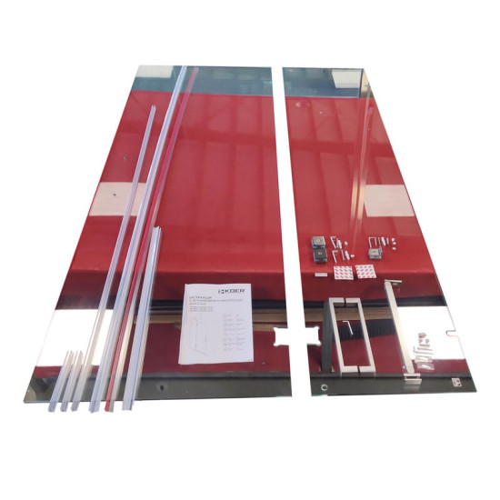 Душові двері Koer SR SD04-120x200-TR-07 прозоре скло Easy Clean 10мм, графіт (KR5388)