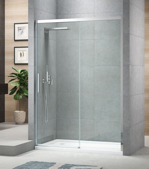 Душові двері Koer SR SD05-120x200-TR-01 прозоре скло Easy Clean 6мм, хром (KR5405)