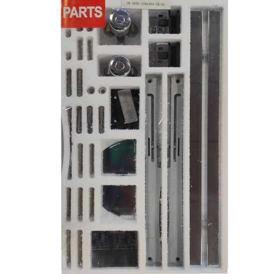 Душові двері Koer SR SD05-120x200-TR-01 прозоре скло Easy Clean 6мм, хром (KR5405)
