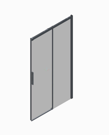 Душові двері Koer SR SD05-140x200-TR-01 прозоре скло Easy Clean 6мм, хром (KR5406)