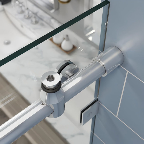 Душові двері Koer SR SD06-140x220-TR-01 прозоре скло Easy Clean 8мм, хром (KR5368)