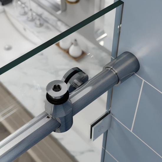 Душевая дверь Koer SR SD06-140x220-TR-07 прозрачное стекло Easy Clean 8мм, графит (KR5369)