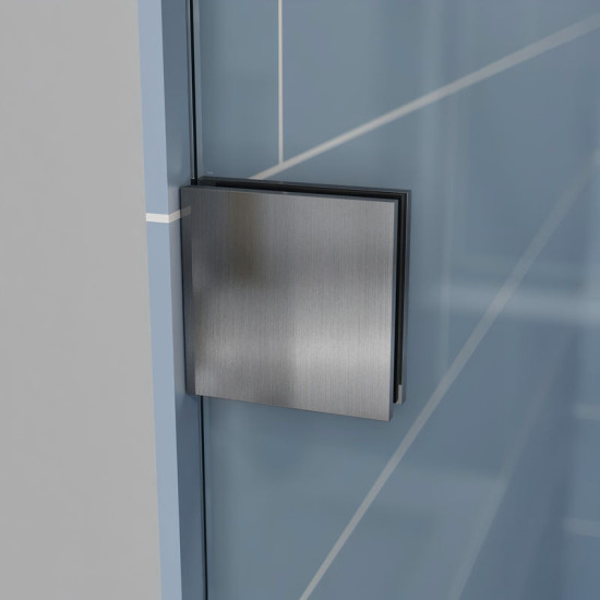 Душевая дверь Koer SR SD06-140x220-TR-07 прозрачное стекло Easy Clean 8мм, графит (KR5369)