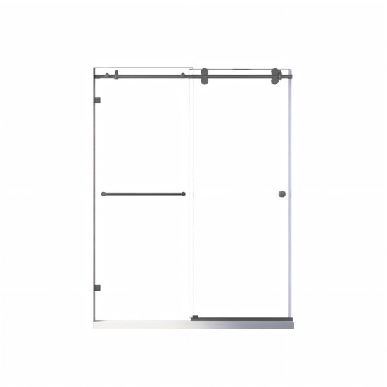 Душевая дверь Koer SR SD06-140x220-TR-07 прозрачное стекло Easy Clean 8мм, графит (KR5369)