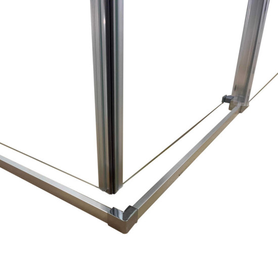 Душова кабіна Koer SR SC03-100x100x200-TR-01 прозоре скло Easy Clean 6мм, хром (KR5357)