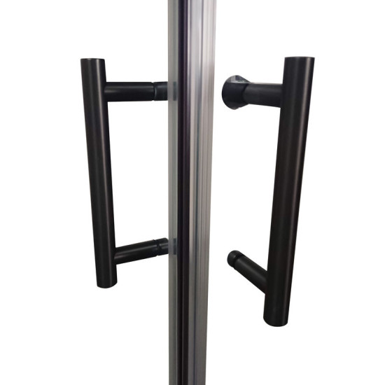 Душевая кабина Koer SR SC03-90x90x200-TR-07 прозрачное стекло Easy Clean 6мм, графит (KR5359)