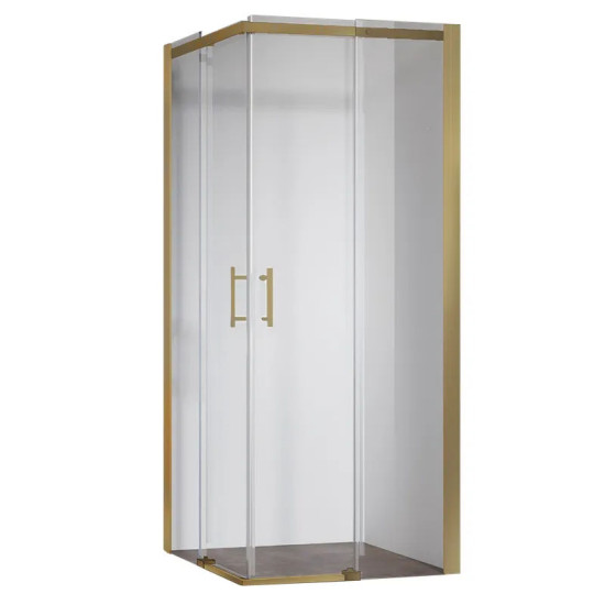 Душова кабіна Koer SR SC03-90x90x200-TR-12 прозоре скло Easy Clean 6мм, матове золото (KR5358)