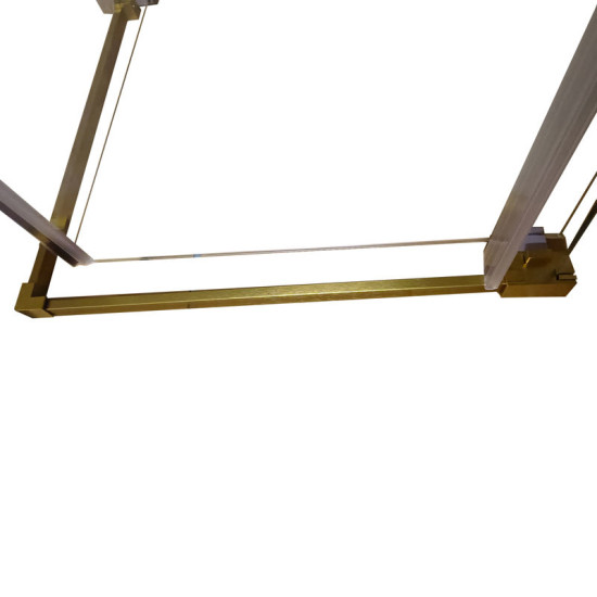 Душова кабіна Koer SR SC03-90x90x200-TR-12 прозоре скло Easy Clean 6мм, матове золото (KR5358)