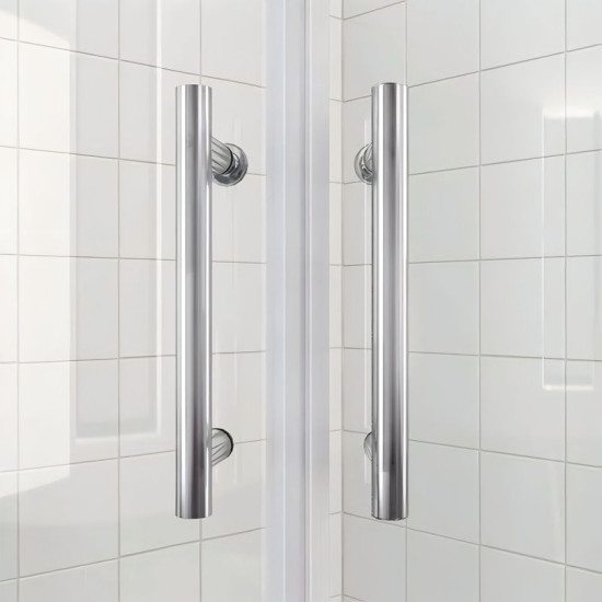Душова кабіна Koer SR SC04-100x100x195-TR-01 прозоре скло Easy Clean 5мм, хром (KR5361)