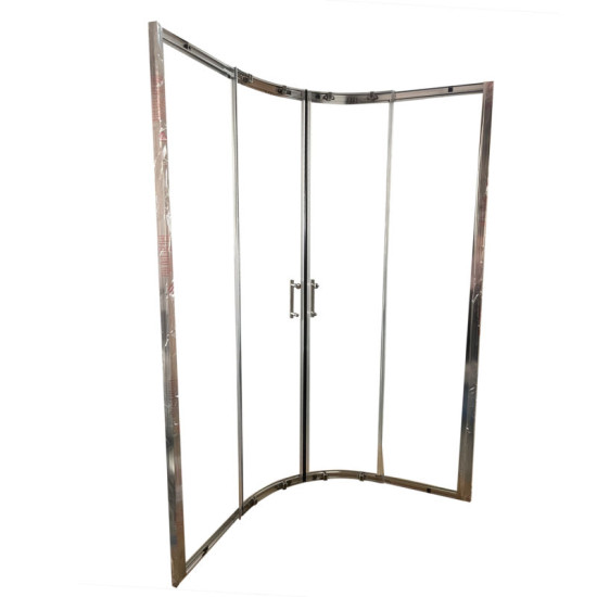 Душова кабіна Koer SR SC04-100x100x195-TR-01 прозоре скло Easy Clean 5мм, хром (KR5361)