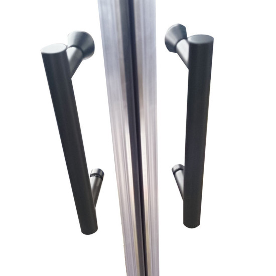 Душова кабіна Koer SR SC04-90x90x195-TR-07 прозоре скло Easy Clean 5мм, графіт (KR5362)