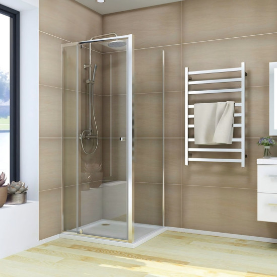 Душова кабіна Koer SR SC05-90x90x195-TR-01 прозоре скло Easy Clean 6мм, хром (KR5363)