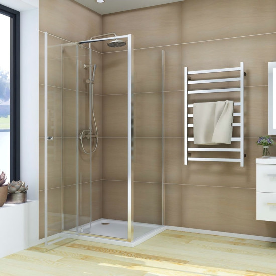 Душова кабіна Koer SR SC05-90x90x195-TR-01 прозоре скло Easy Clean 6мм, хром (KR5363)