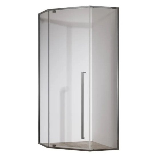 Душова кабіна Koer SR SC06-90x90x200-TR-07 прозоре скло Easy Clean 8мм, графіт (KR5366)