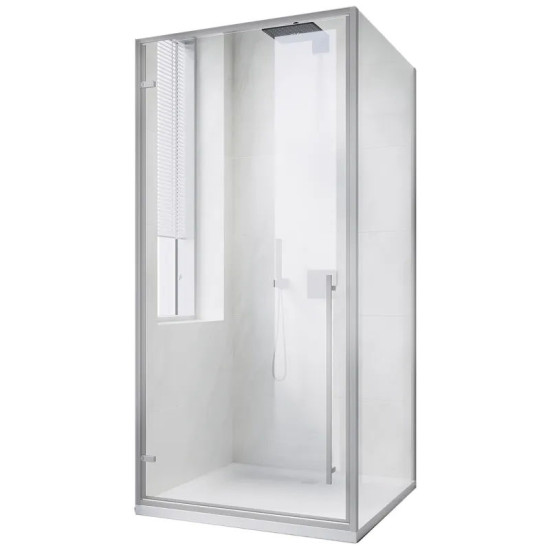 Душевая кабина Koer SR SC08-90x90x200-TR-01 прозрачное стекло Easy Clean 6мм, хром (KR5371)