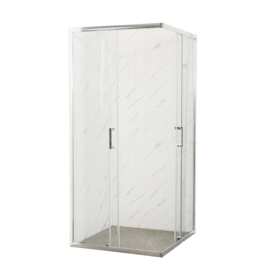 Душова кабіна Mixxus Premium Diverse SC02-90x90x195-TR Chrome 5мм MI6861