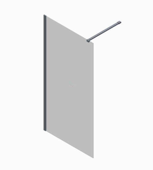 Душевая перегородка Koer SR SP01-120x200-TR-01 Walk-In прозрачное стекло Easy Clean 8мм, хром (KR5394)