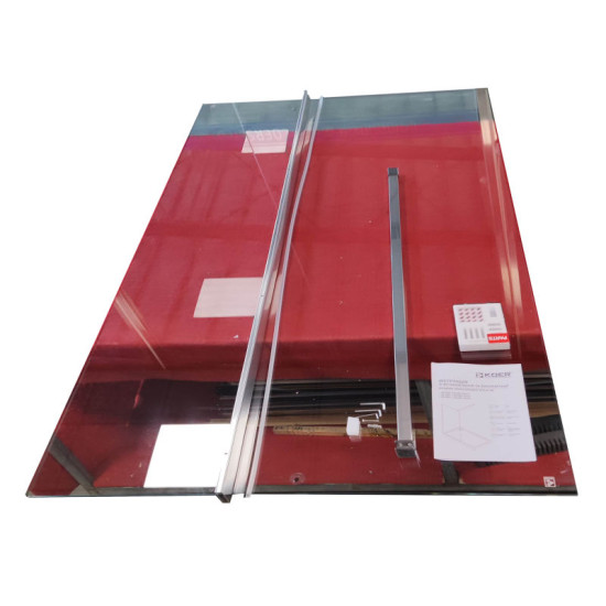 Душевая перегородка Koer SR SP01-120x200-TR-01 Walk-In прозрачное стекло Easy Clean 8мм, хром (KR5394)