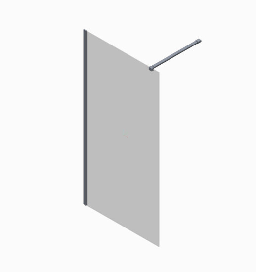 Душевая перегородка Koer SR SP01-90x200-TR-01 Walk-In прозрачное стекло Easy Clean 8мм, хром (KR5392)