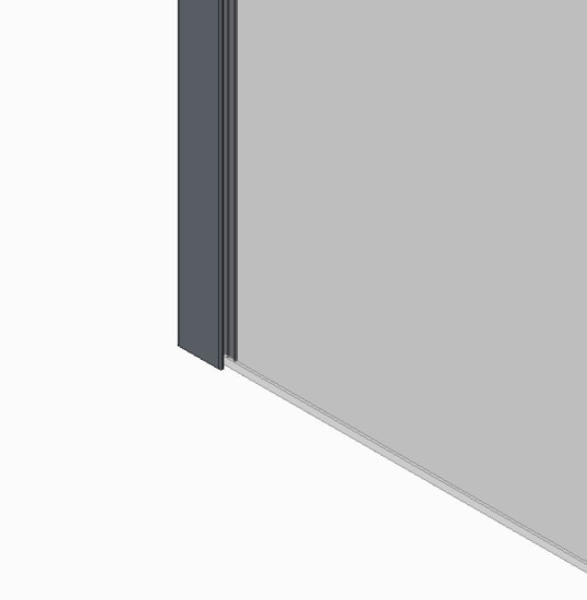 Душевая перегородка Koer SR SP01-90x200-TR-01 Walk-In прозрачное стекло Easy Clean 8мм, хром (KR5392)