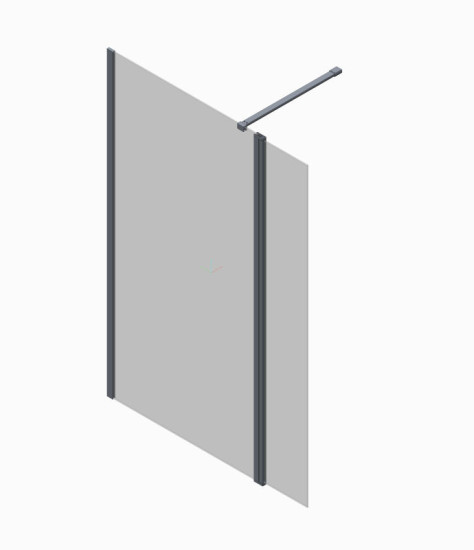 Душевая перегородка Koer SR SP03-30x200-TR-01 Walk-In (двиг. часть) прозрачное стекло Easy Clean 8мм, хром (KR5399)