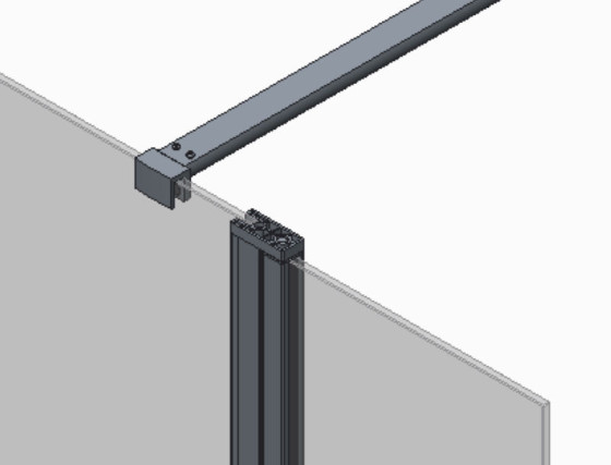 Душевая перегородка Koer SR SP03-30x200-TR-01 Walk-In (двиг. часть) прозрачное стекло Easy Clean 8мм, хром (KR5399)