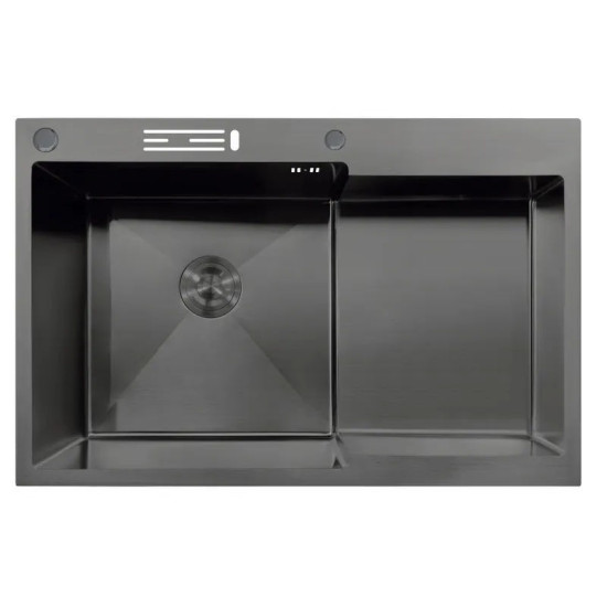 Кухонная мойка Mixxus MH7849L-HK Nano-Black (3.0/0.9) MX1936