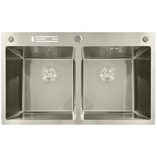 Кухонная мойка Mixxus MH8350-DK Nano-Silver (3.0/0.8) нержавейка (MI7052)