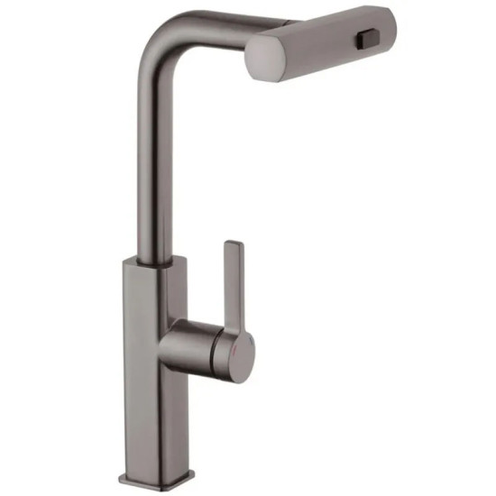 Кухонний змішувач з висувним виливом Mixxus Premium HAMMER 014 GRAPHITE (MI6955)