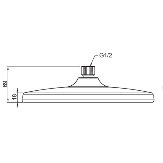 Лійка для верхнього душу Koer KP-0401-05-OH 250мм (KR4982)