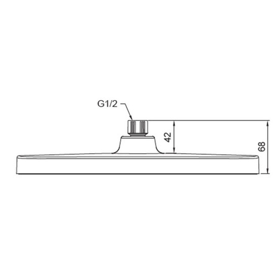 Лійка для верхнього душу Koer KP-0402-01-OH 310x200мм (KR4984)