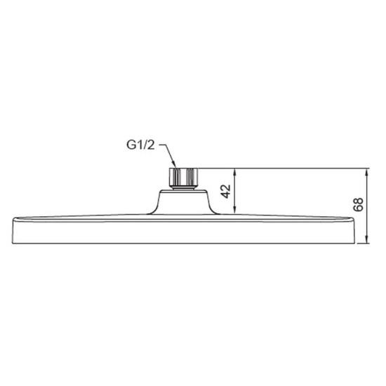 Лійка для верхнього душу Koer KP-0402-03-OH 310x200мм (KR4988)