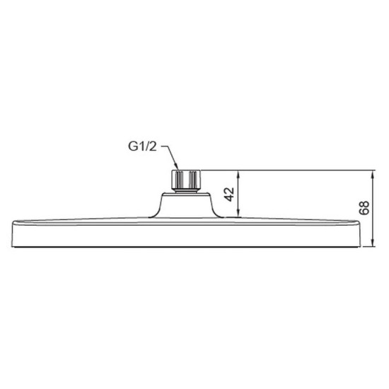 Лейка для верхнего душа Koer KP-0402-07-OH 310x200мм (KR4990)