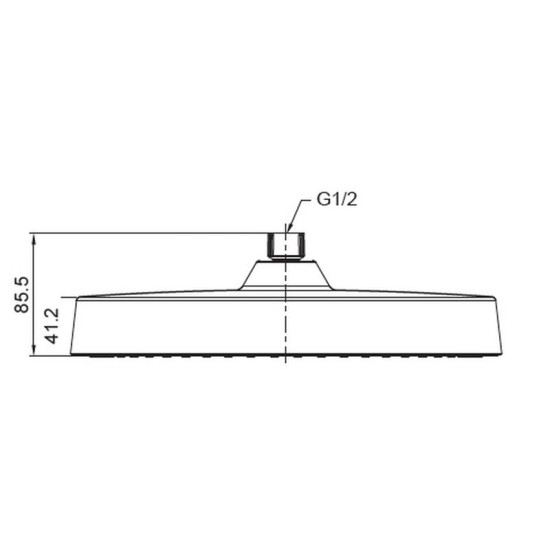 Лійка для верхнього душу Koer KP-0403-03-OH 300мм (KR4996)