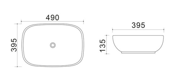 Раковина Mixxus Premium Diverse-0115 Gray 490x395x135 (MP6650)