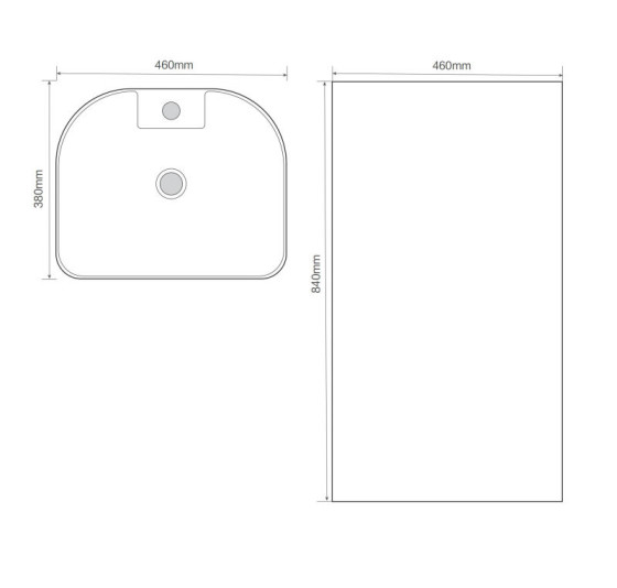 Раковина Mixxus Premium Diverse-1102 Marble 460х380х840 (MP6576)