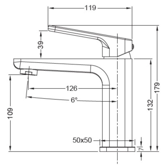 Змішувач для раковини Koer KB-10031-07 (KR5432)