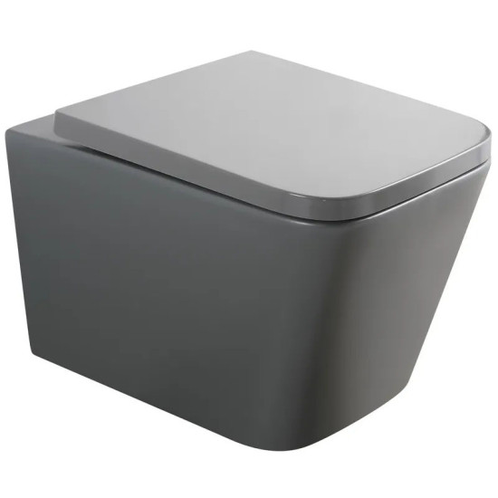 Унитаз подвесной Mixxus Premium QUADRO-0305-R Gray 510x350x345 RIMLESS (MP6656)