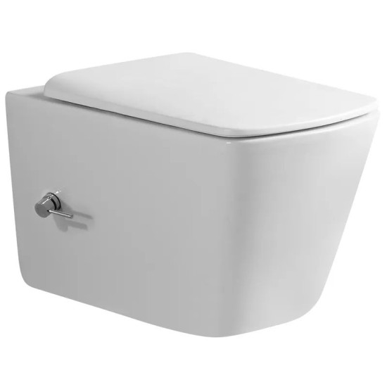 Унитаз-биде подвесной Mixxus Premium QUADRO-1301-R 510x350x345 RIMLESS (MP6658)