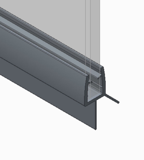Шторка на ванну Koer SR BS02-80x140-TR-01 прозрачное стекло 6мм, хром (KR5401)