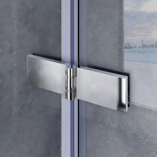 Шторка на ванну Koer SR BS05-90x140-TR-01 прозрачное стекло Easy Clean 6мм, хром (KR5372)