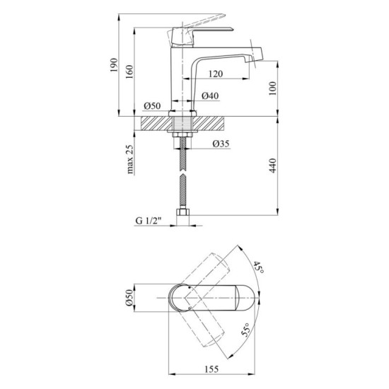 Душевая система Kroner Armada-W063 + Armada-W010 + Bidet-C082