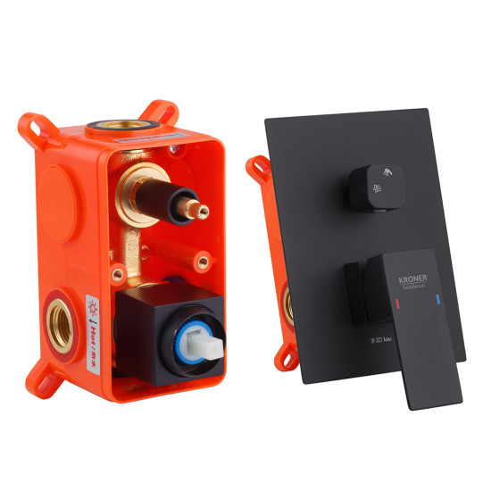 Душевая система скрытого монтажа Kroner Edelstahl Kubus-SCH082 + SCH010 + SCH053
