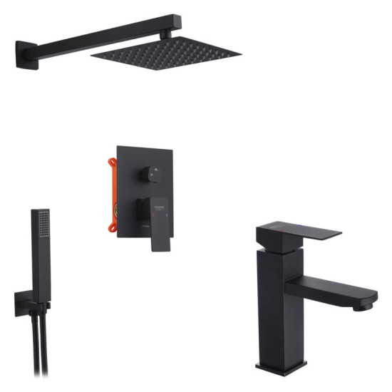 Душова система Kroner Edelstahl Kubus-SCH082 + Edelstahl Kubus-SCH010