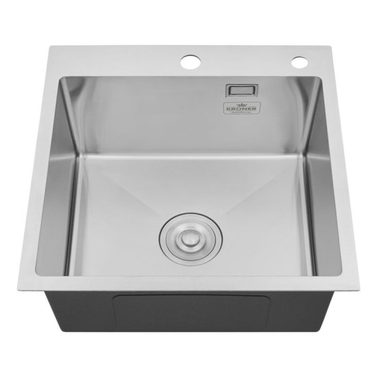 Кухонная мойка Kroner Geburstet-5050HM + Kuche-C031BLK + Spender-016 (CVS30109)